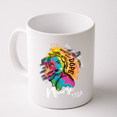 Dope Black Labor And Delivery Nurse Queen Gift Coffee Mug