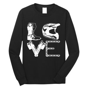 Dirt Bike LOVE Motocross MX Enduro Biker Gift Long Sleeve Shirt