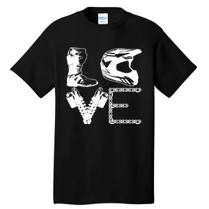 Dirt Bike LOVE Motocross MX Enduro Biker Gift Tall T-Shirt