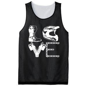 Dirt Bike LOVE Motocross MX Enduro Biker Gift Mesh Reversible Basketball Jersey Tank