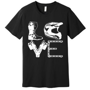 Dirt Bike LOVE Motocross MX Enduro Biker Gift Premium T-Shirt