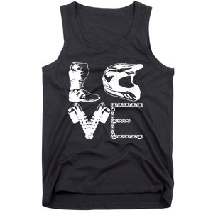 Dirt Bike LOVE Motocross MX Enduro Biker Gift Tank Top