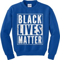 Distressed Black Lives Matter Jacket Backprint Vintage Blm Gift Kids Sweatshirt