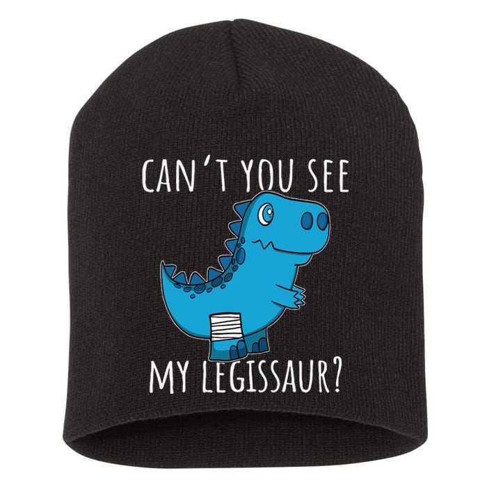 Dinosaur Broken Leg Get Well Soon For Leg Injury Short Acrylic Beanie