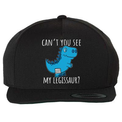 Dinosaur Broken Leg Get Well Soon For Leg Injury Wool Snapback Cap