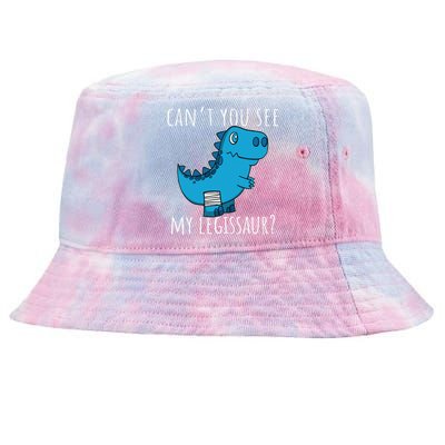 Dinosaur Broken Leg Get Well Soon For Leg Injury Tie-Dyed Bucket Hat