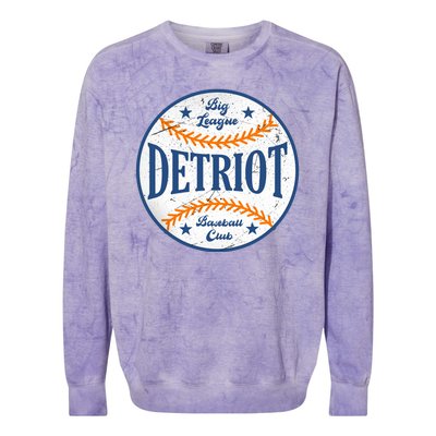 Detroit Big League Baseball Club Colorblast Crewneck Sweatshirt