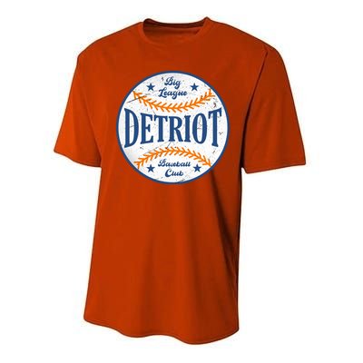 Detroit Big League Baseball Club Performance Sprint T-Shirt