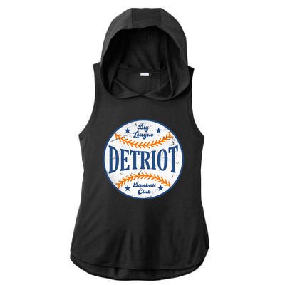 Detroit Big League Baseball Club Ladies PosiCharge Tri-Blend Wicking Draft Hoodie Tank