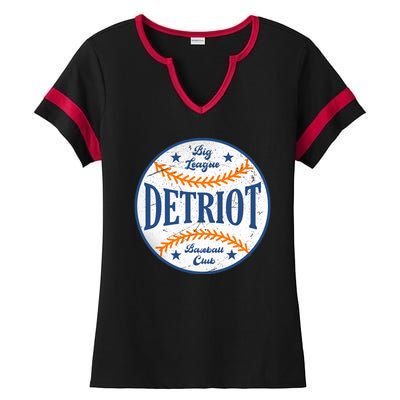 Detroit Big League Baseball Club Ladies Halftime Notch Neck Tee