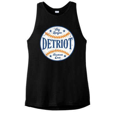 Detroit Big League Baseball Club Ladies PosiCharge Tri-Blend Wicking Tank