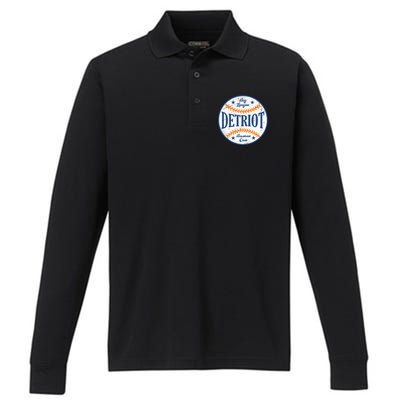 Detroit Big League Baseball Club Performance Long Sleeve Polo