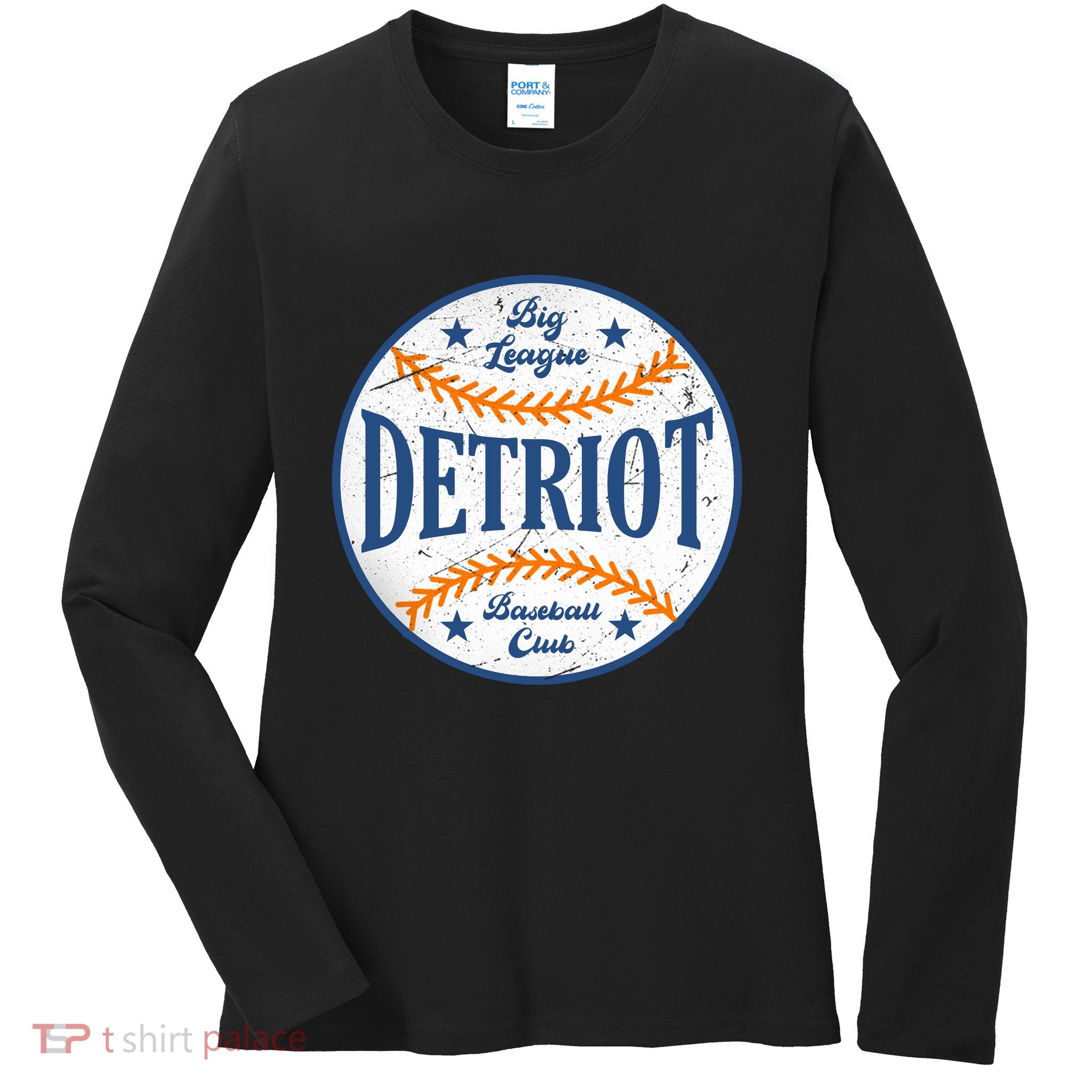 Detroit Big League Baseball Club Ladies Long Sleeve Shirt