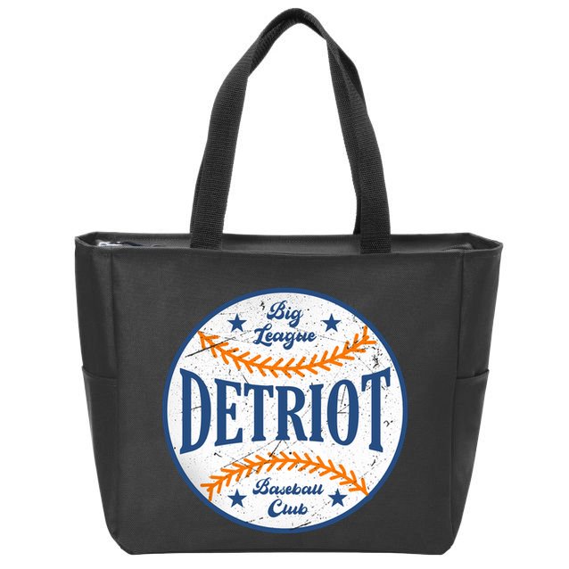 Detroit Big League Baseball Club Zip Tote Bag