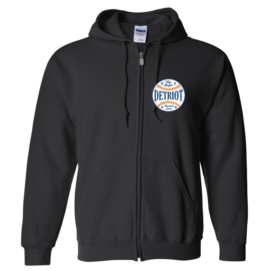 Detroit Big League Baseball Club Full Zip Hoodie