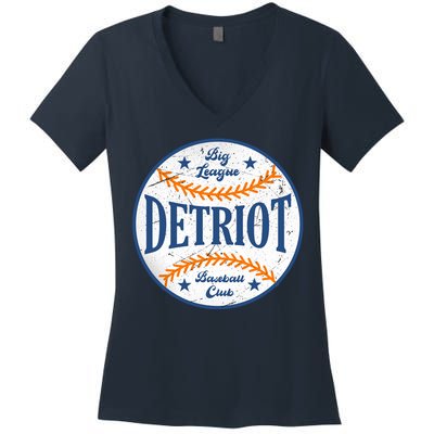 Detroit Big League Baseball Club Women's V-Neck T-Shirt