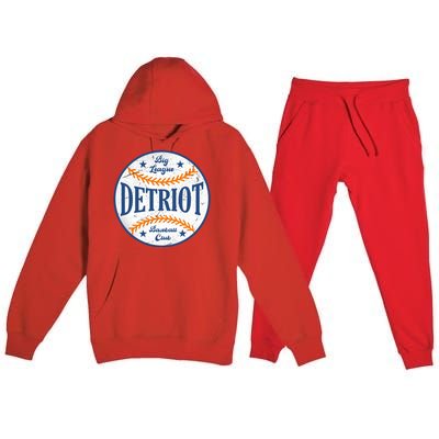 Detroit Big League Baseball Club Premium Hooded Sweatsuit Set