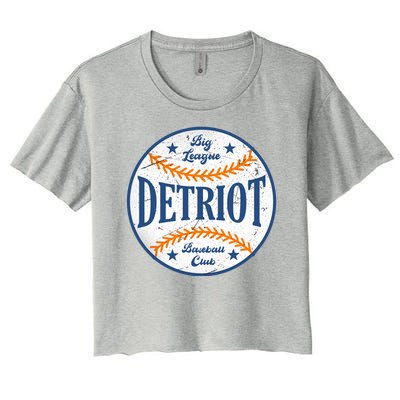 Detroit Big League Baseball Club Women's Crop Top Tee