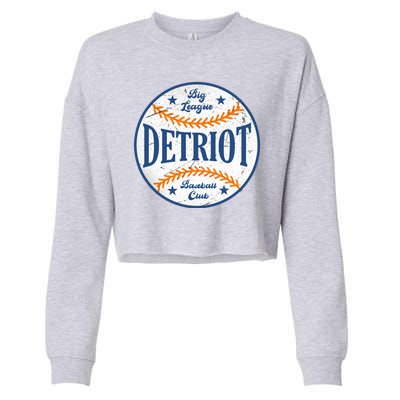 Detroit Big League Baseball Club Cropped Pullover Crew