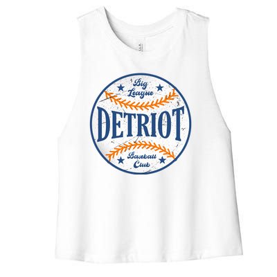 Detroit Big League Baseball Club Women's Racerback Cropped Tank