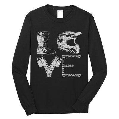 Dirt Bike Love Motocross Mx Enduro Biker Gift Long Sleeve Shirt