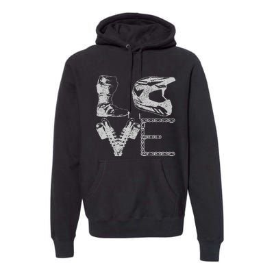 Dirt Bike Love Motocross Mx Enduro Biker Gift Premium Hoodie