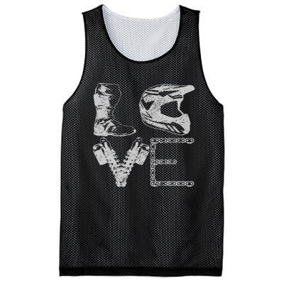 Dirt Bike Love Motocross Mx Enduro Biker Gift Mesh Reversible Basketball Jersey Tank