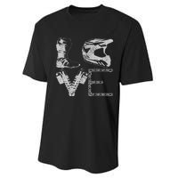 Dirt Bike Love Motocross Mx Enduro Biker Gift Performance Sprint T-Shirt