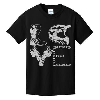 Dirt Bike Love Motocross Mx Enduro Biker Gift Kids T-Shirt