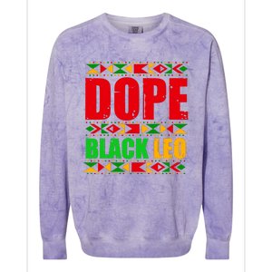 Dope Black Leo Black History Month Melanin African Colorblast Crewneck Sweatshirt