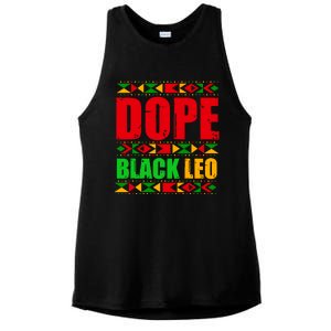 Dope Black Leo Black History Month Melanin African Ladies PosiCharge Tri-Blend Wicking Tank