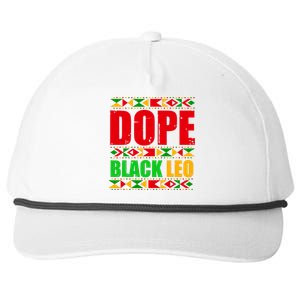 Dope Black Leo Black History Month Melanin African Snapback Five-Panel Rope Hat