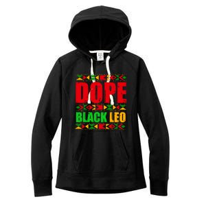 Dope Black Leo Black History Month Melanin African Women's Fleece Hoodie