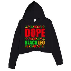 Dope Black Leo Black History Month Melanin African Crop Fleece Hoodie