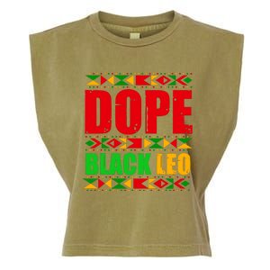 Dope Black Leo Black History Month Melanin African Garment-Dyed Women's Muscle Tee