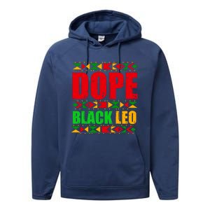 Dope Black Leo Black History Month Melanin African Performance Fleece Hoodie