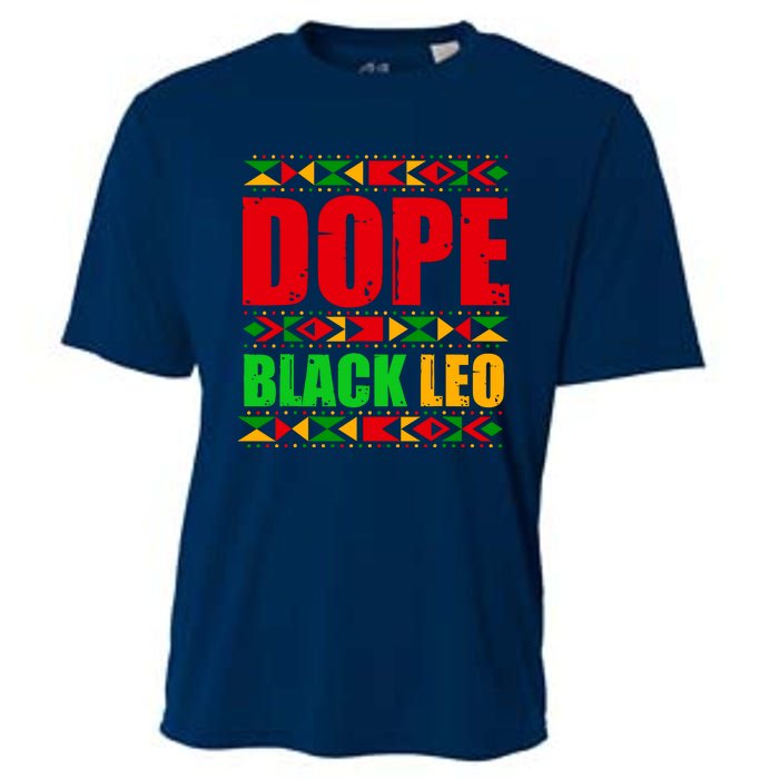 Dope Black Leo Black History Month Melanin African Cooling Performance Crew T-Shirt