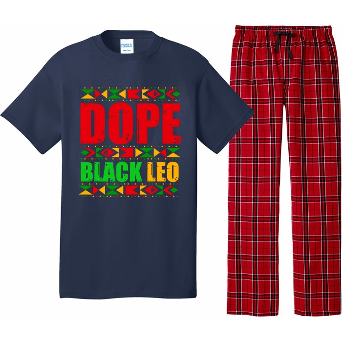 Dope Black Leo Black History Month Melanin African Pajama Set