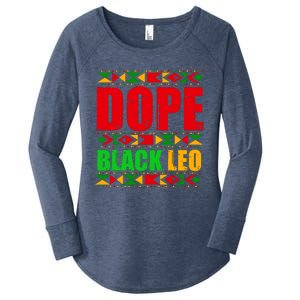 Dope Black Leo Black History Month Melanin African Women's Perfect Tri Tunic Long Sleeve Shirt