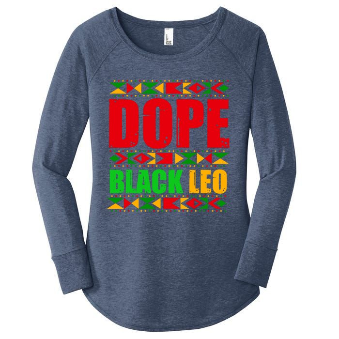 Dope Black Leo Black History Month Melanin African Women's Perfect Tri Tunic Long Sleeve Shirt