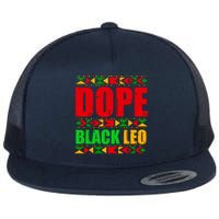 Dope Black Leo Black History Month Melanin African Flat Bill Trucker Hat