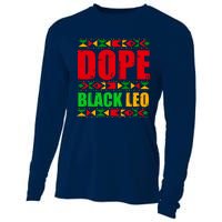 Dope Black Leo Black History Month Melanin African Cooling Performance Long Sleeve Crew