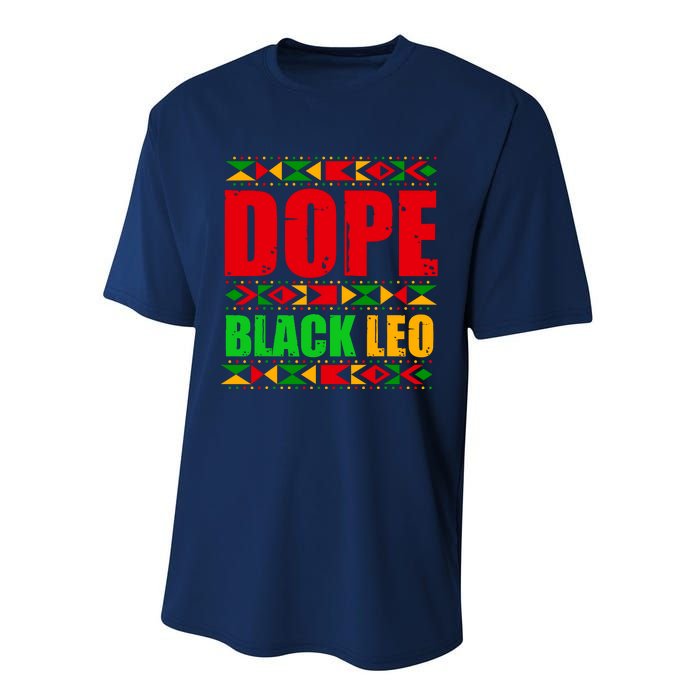 Dope Black Leo Black History Month Melanin African Performance Sprint T-Shirt