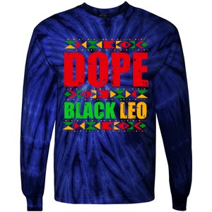 Dope Black Leo Black History Month Melanin African Tie-Dye Long Sleeve Shirt