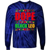 Dope Black Leo Black History Month Melanin African Tie-Dye Long Sleeve Shirt