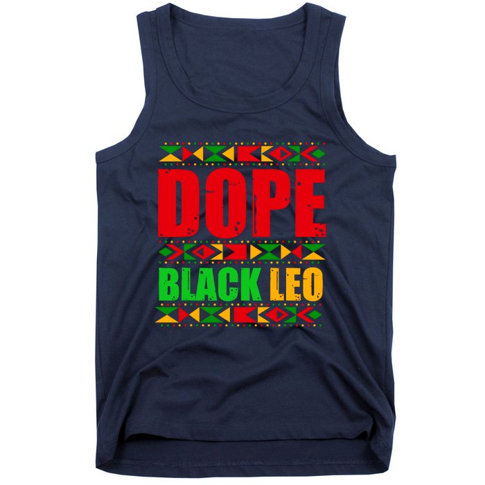 Dope Black Leo Black History Month Melanin African Tank Top