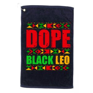 Dope Black Leo Black History Month Melanin African Platinum Collection Golf Towel