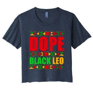 Dope Black Leo Black History Month Melanin African Women's Crop Top Tee