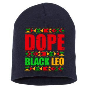 Dope Black Leo Black History Month Melanin African Short Acrylic Beanie