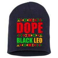 Dope Black Leo Black History Month Melanin African Short Acrylic Beanie